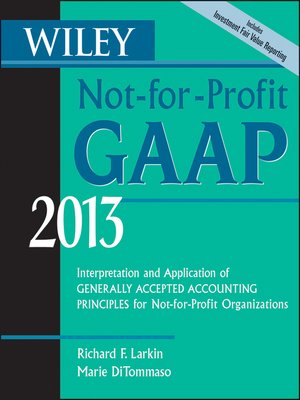 cover image of Wiley Not-for-Profit GAAP 2013